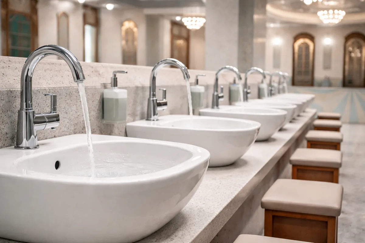 Comment les lavabos d'ablutions en céramique antibactérienne améliorent l'hygiène dans les mosquées